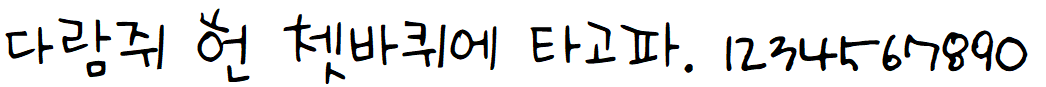 나눔손글씨 비상체